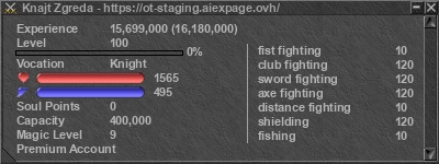 Signature for player Knajt Zgreda