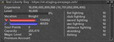 Signature for player Test Liberty Bay